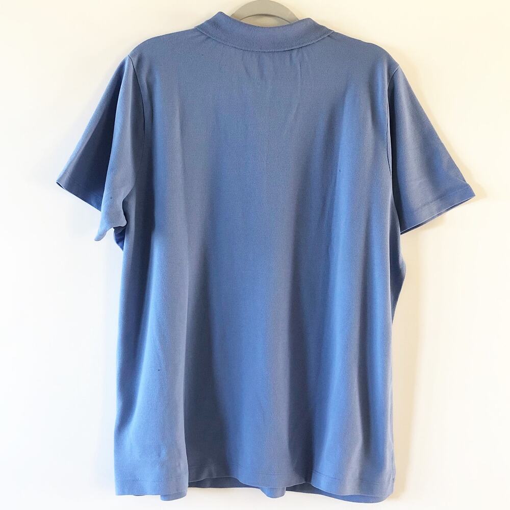 Lands End Womens Top Size 1X Blue Polo Top Short Sleeve Pique Cotton NEW! - Picture 3 of 4